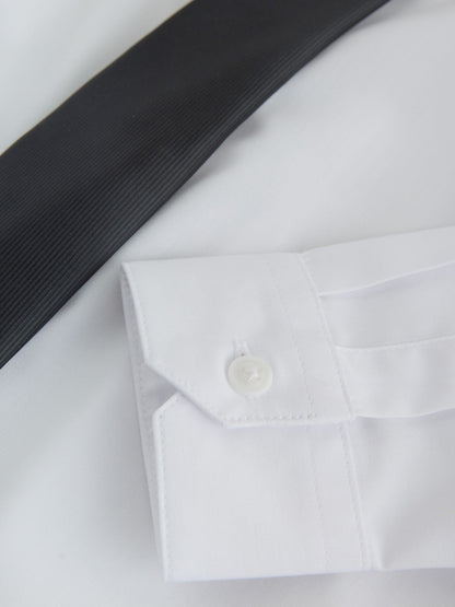 Dsiney Kidz - White Long Sleeve Smart Shirt with Tie (3-16yrs) image 3