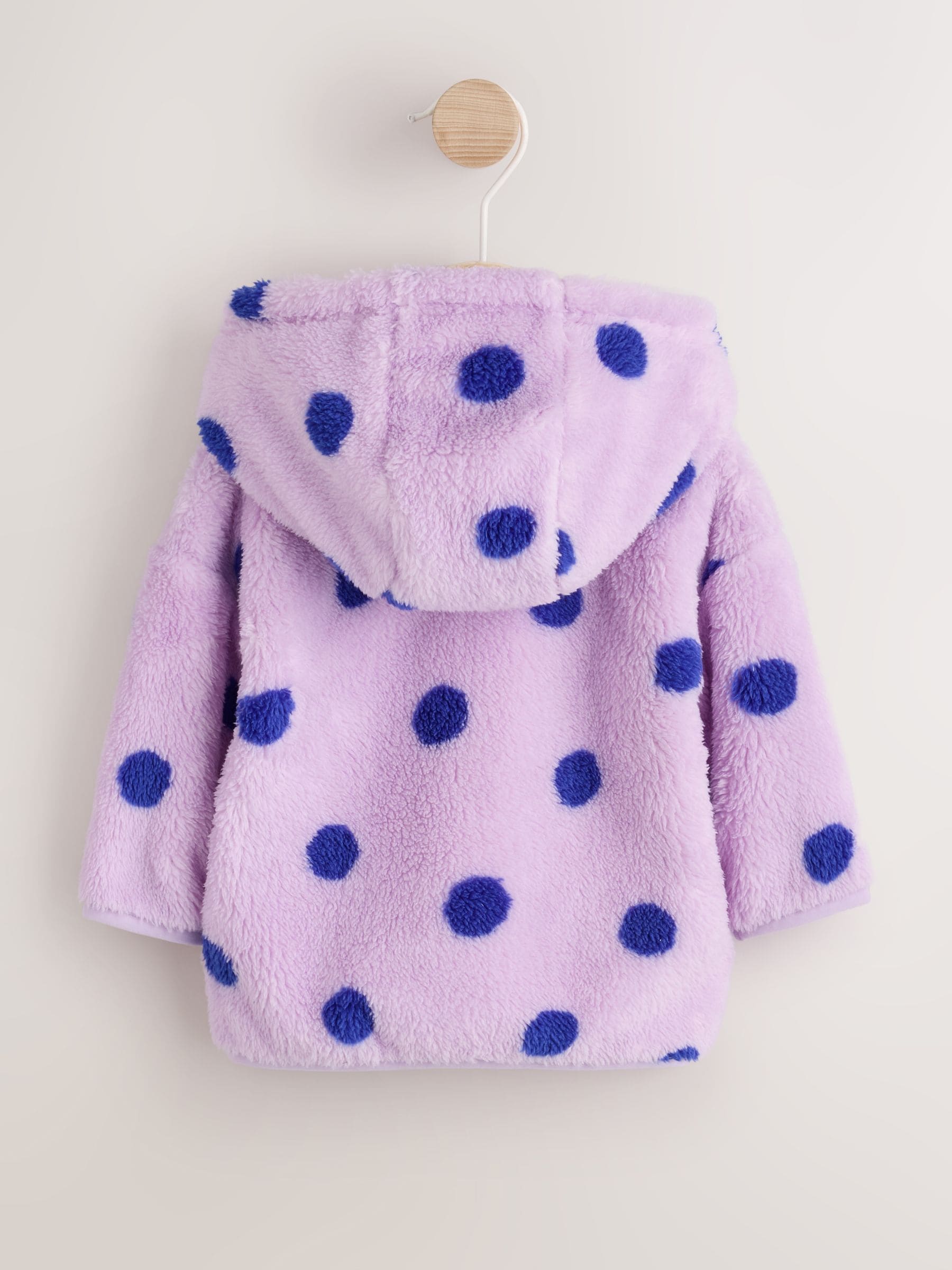 Dsiney Kidz - Purple Spot Fleece Baby Hooded Jacket (0mths-2yrs) image 2