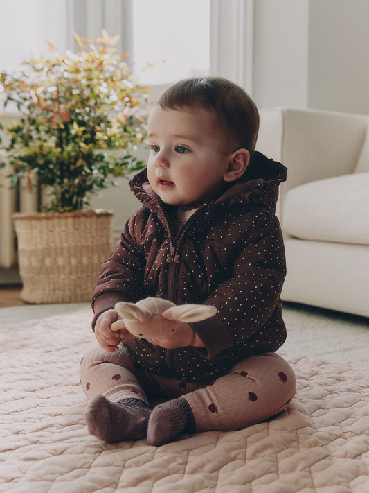 Dsiney Kidz - Brown Spotted Hooded Padded Baby Jacket (0mths-2yrs) image 2