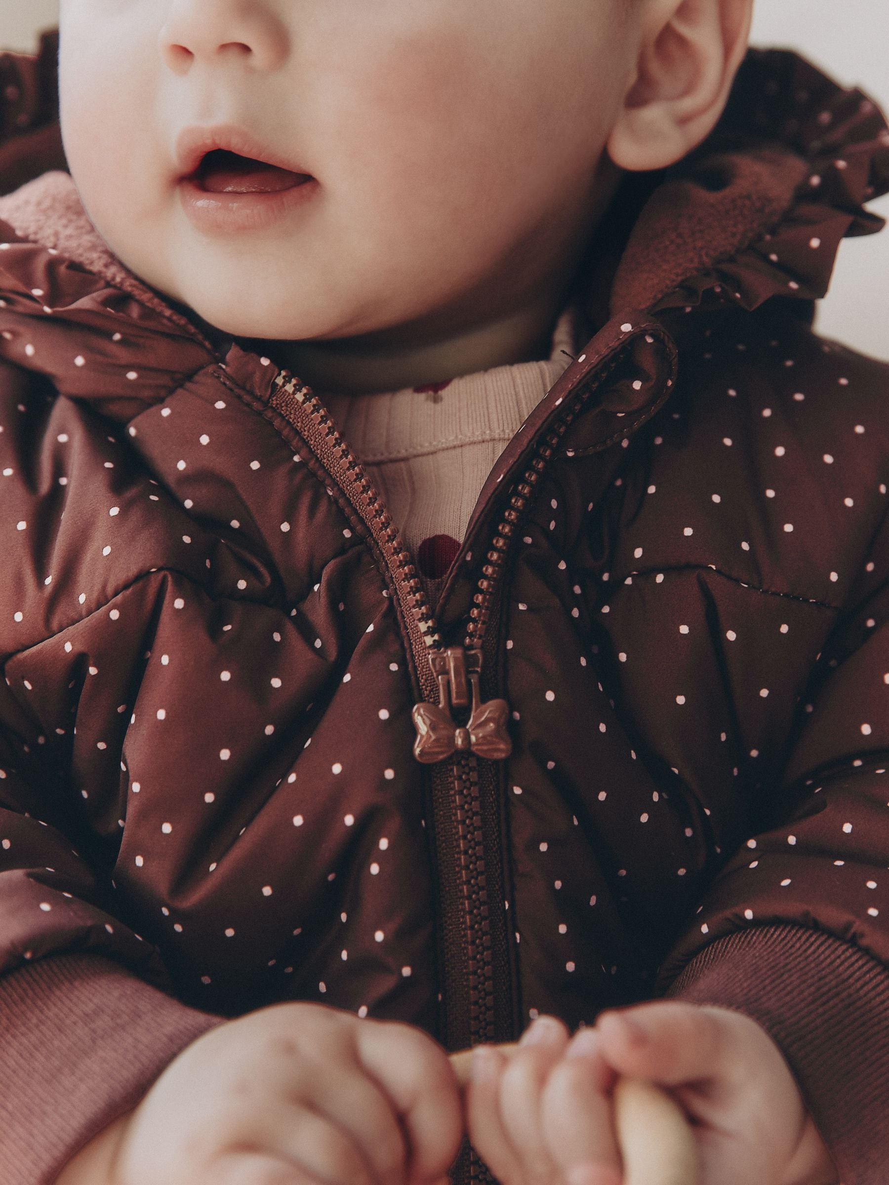 Dsiney Kidz - Brown Spotted Hooded Padded Baby Jacket (0mths-2yrs) image 6