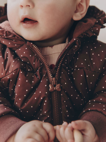 Dsiney Kidz - Brown Spotted Hooded Padded Baby Jacket (0mths-2yrs) image 6