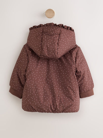 Dsiney Kidz - Brown Spotted Hooded Padded Baby Jacket (0mths-2yrs) image 7