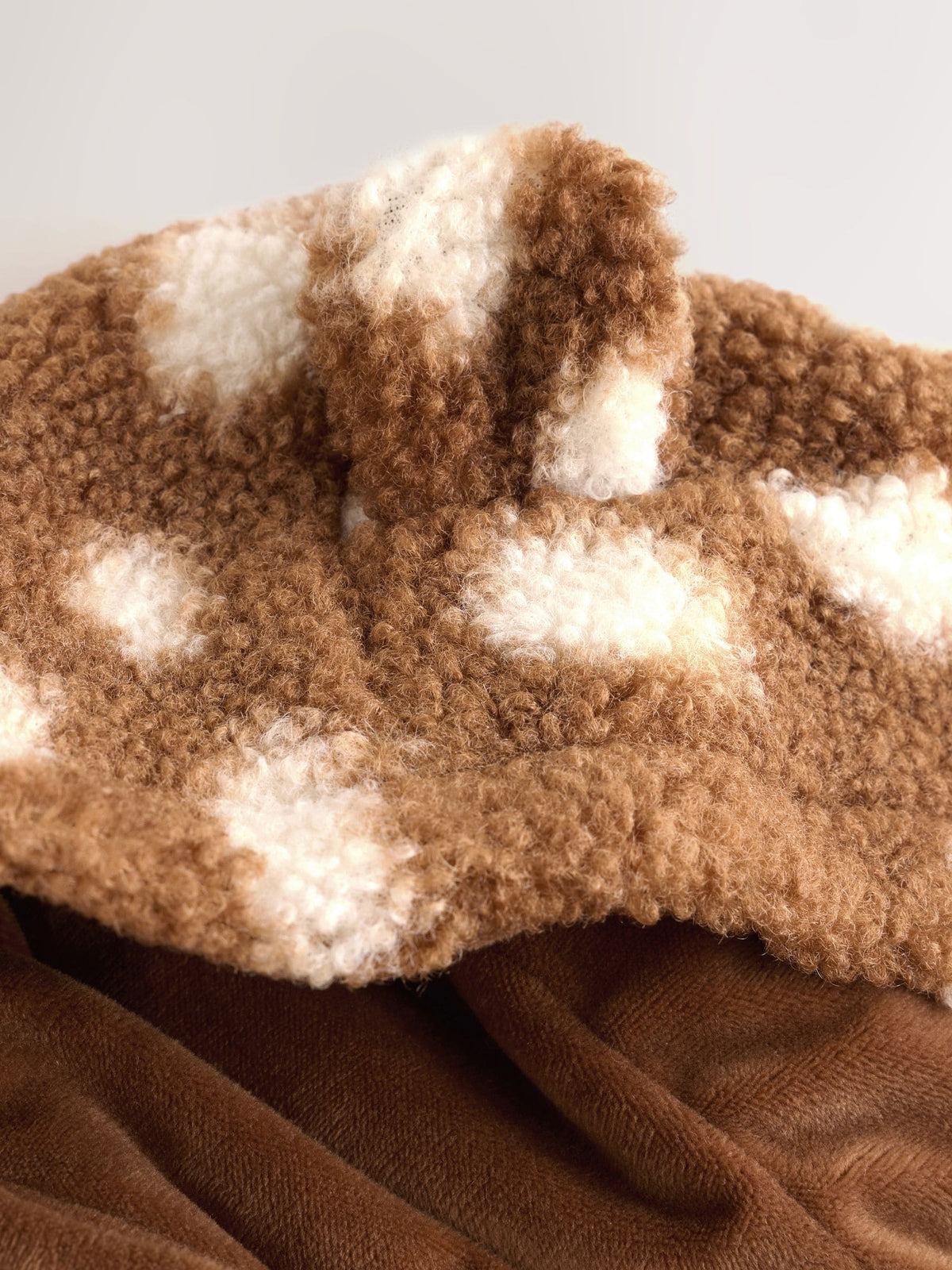 Dsiney Kidz - Brown Spot Borg Hooded Baby Jacket (0mths-2yrs) image 6