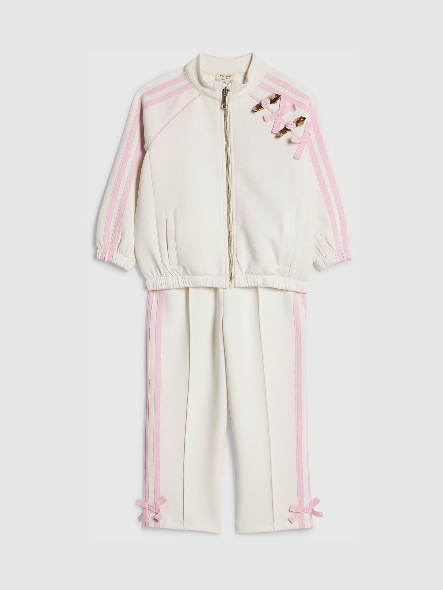 River Island Cream Rosette Track Set image 3