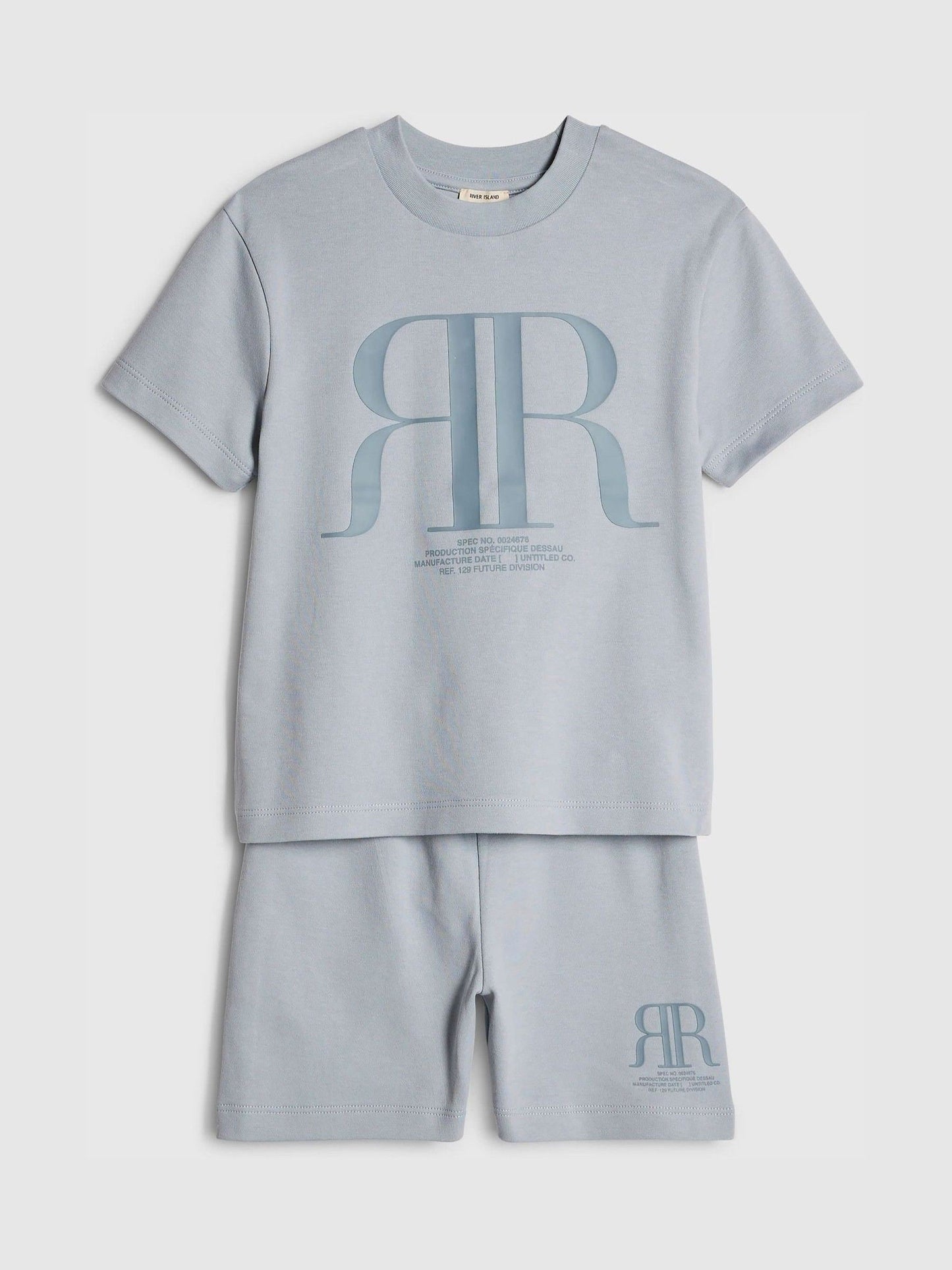 River Island Blue RR T-Shirt & Short Sets image 1