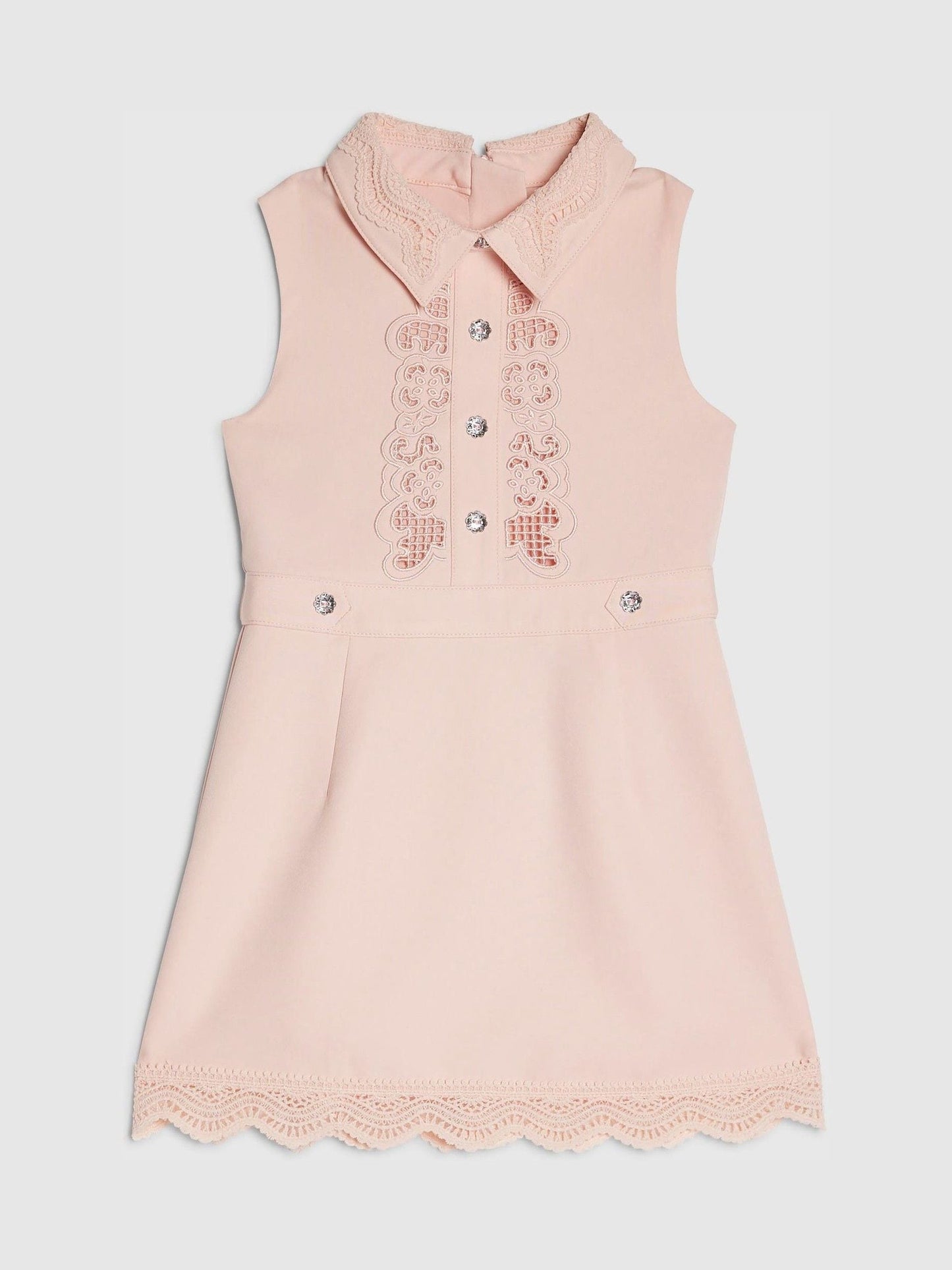 River Island Pink Lace Collar Dress image 1