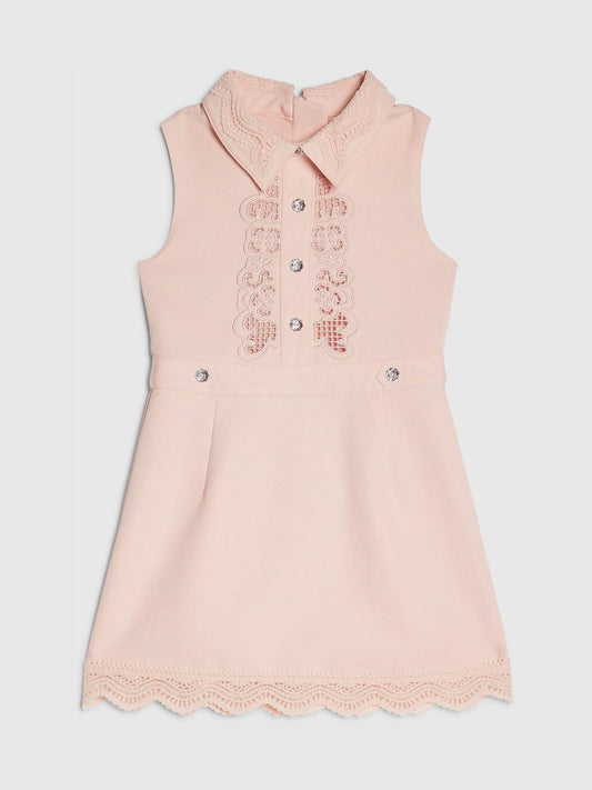 River Island Pink Lace Collar Dress image 1