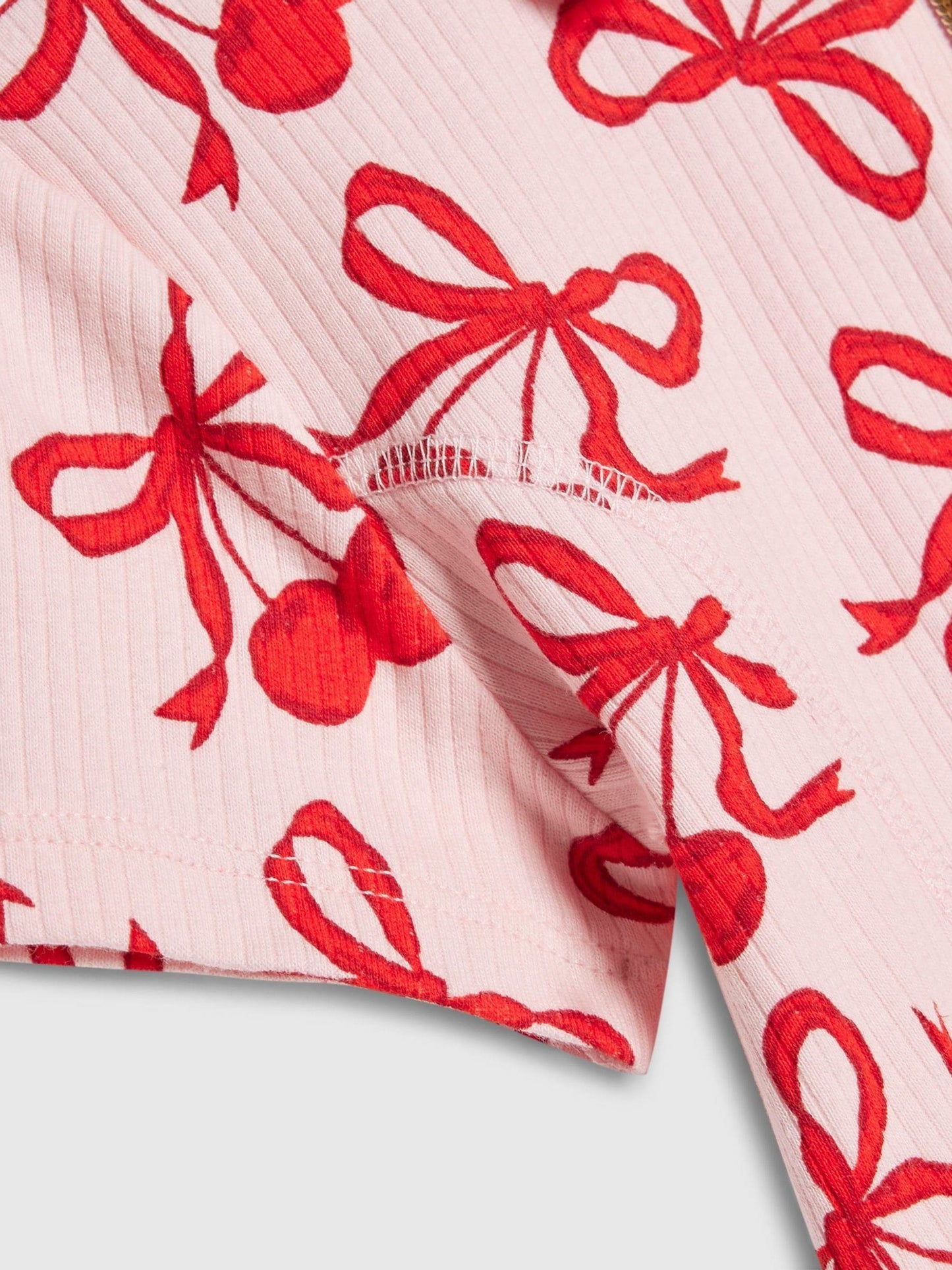 River Island Pink Cherry Print Polo Dress image 2