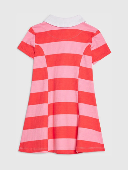 River Island Pink Stripe Rugby Polo Dress image 2
