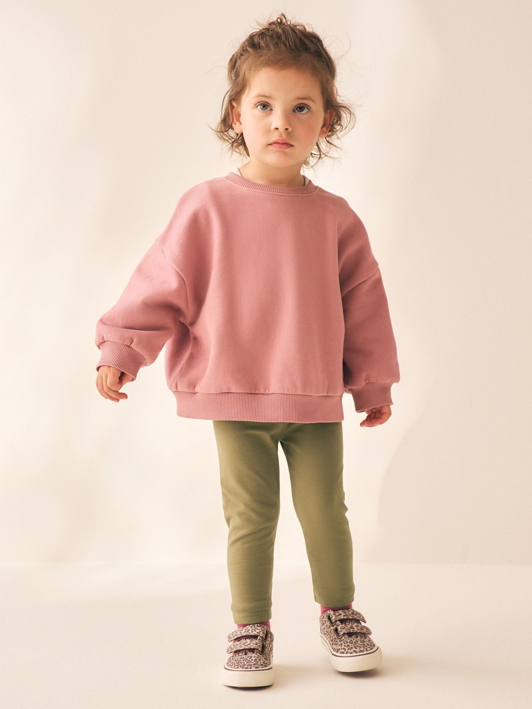 Khaki Green Olive Leggings (3mths-7yrs) image 2