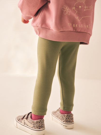 Khaki Green Olive Leggings (3mths-7yrs) image 4
