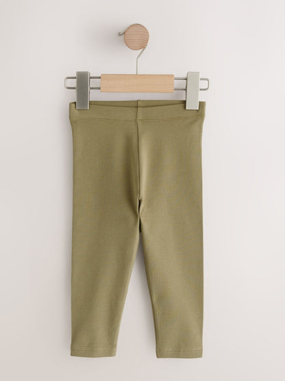 Khaki Green Olive Leggings (3mths-7yrs) image 5