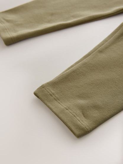 Khaki Green Olive Leggings (3mths-7yrs) image 8