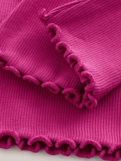 Berry Pink Berry flare Leggings (3mths-7yrs) image 6