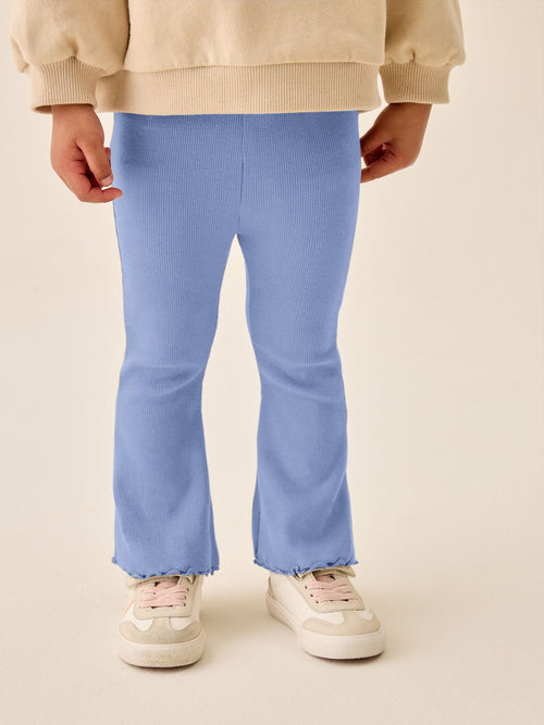 Light Blue Ribbed Flare Leggings (3mths-7yrs) image 1
