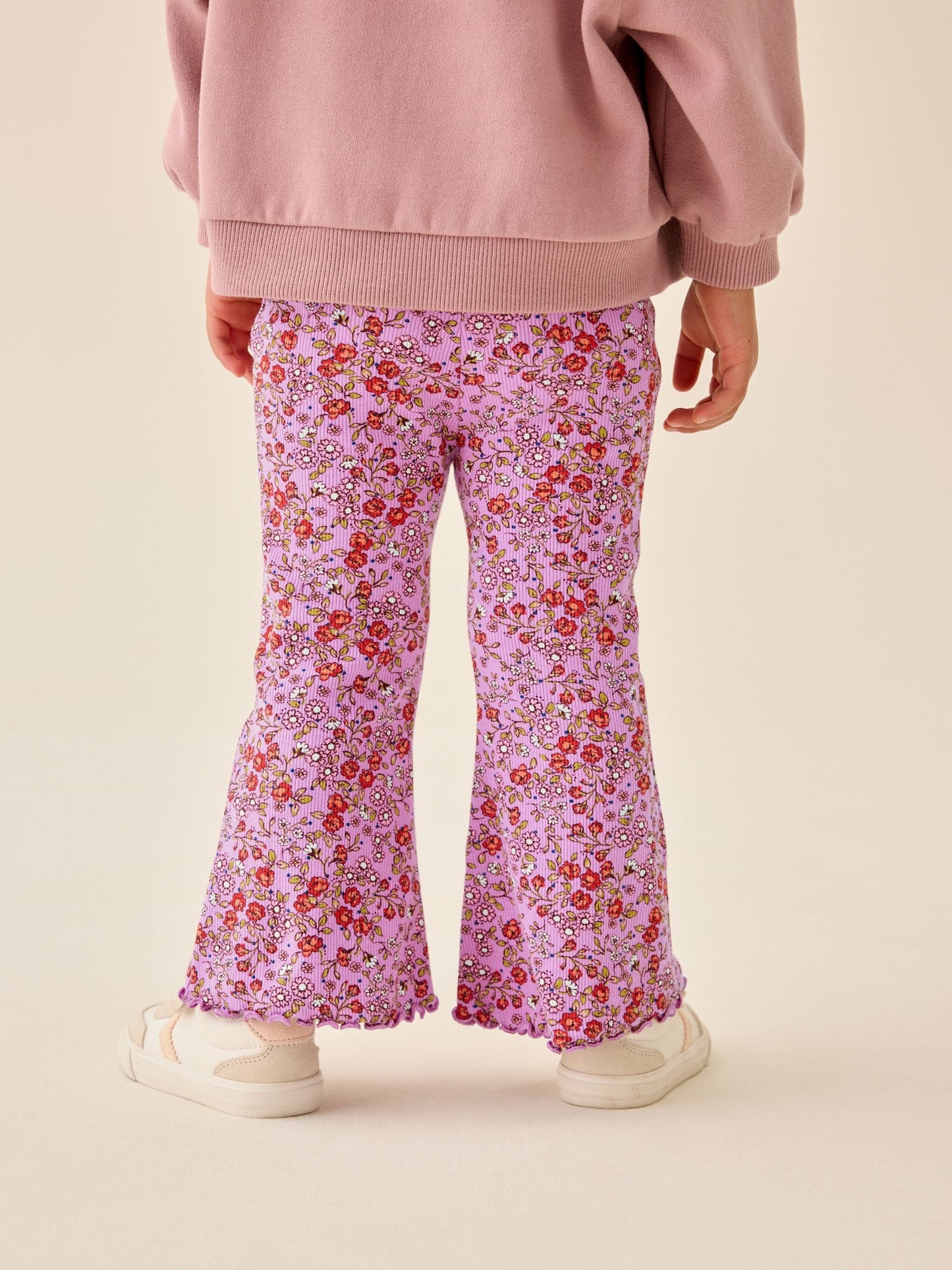 Purple Ditsy Floral Floral Flare Leggings (3mths-7yrs) image 3