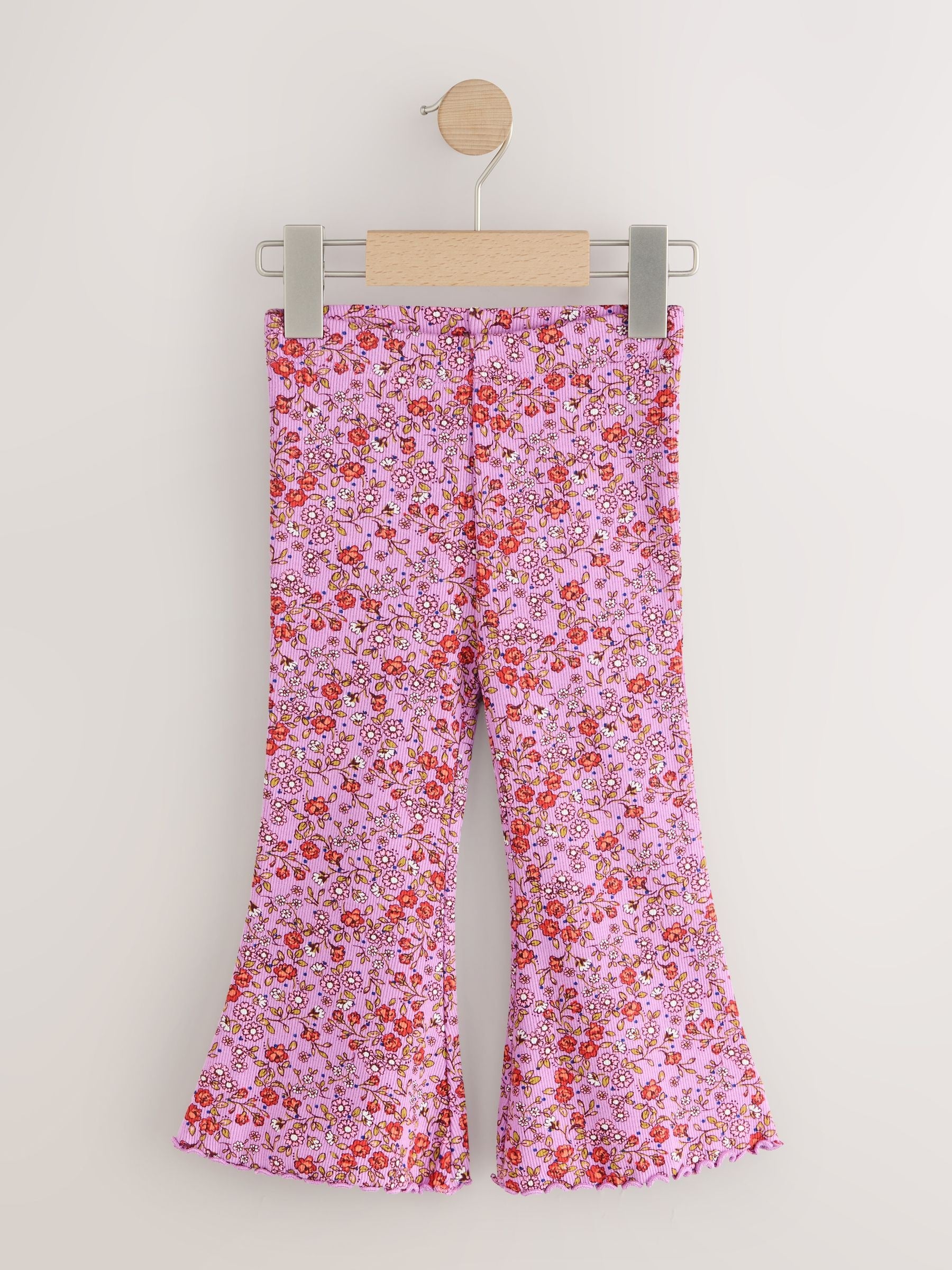 Purple Ditsy Floral Floral Flare Leggings (3mths-7yrs) image 5