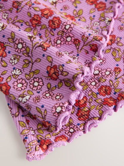 Purple Ditsy Floral Floral Flare Leggings (3mths-7yrs) image 7