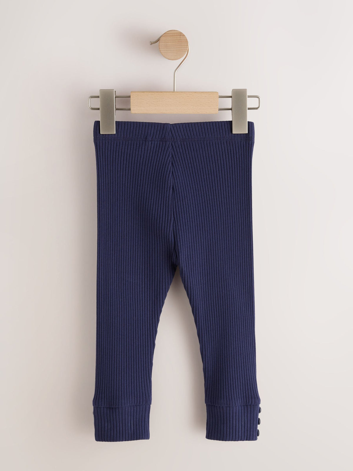 Dsiney Kidz - Navy Ribbed Button Cuffed Leggings (3mths-7yrs) image 5