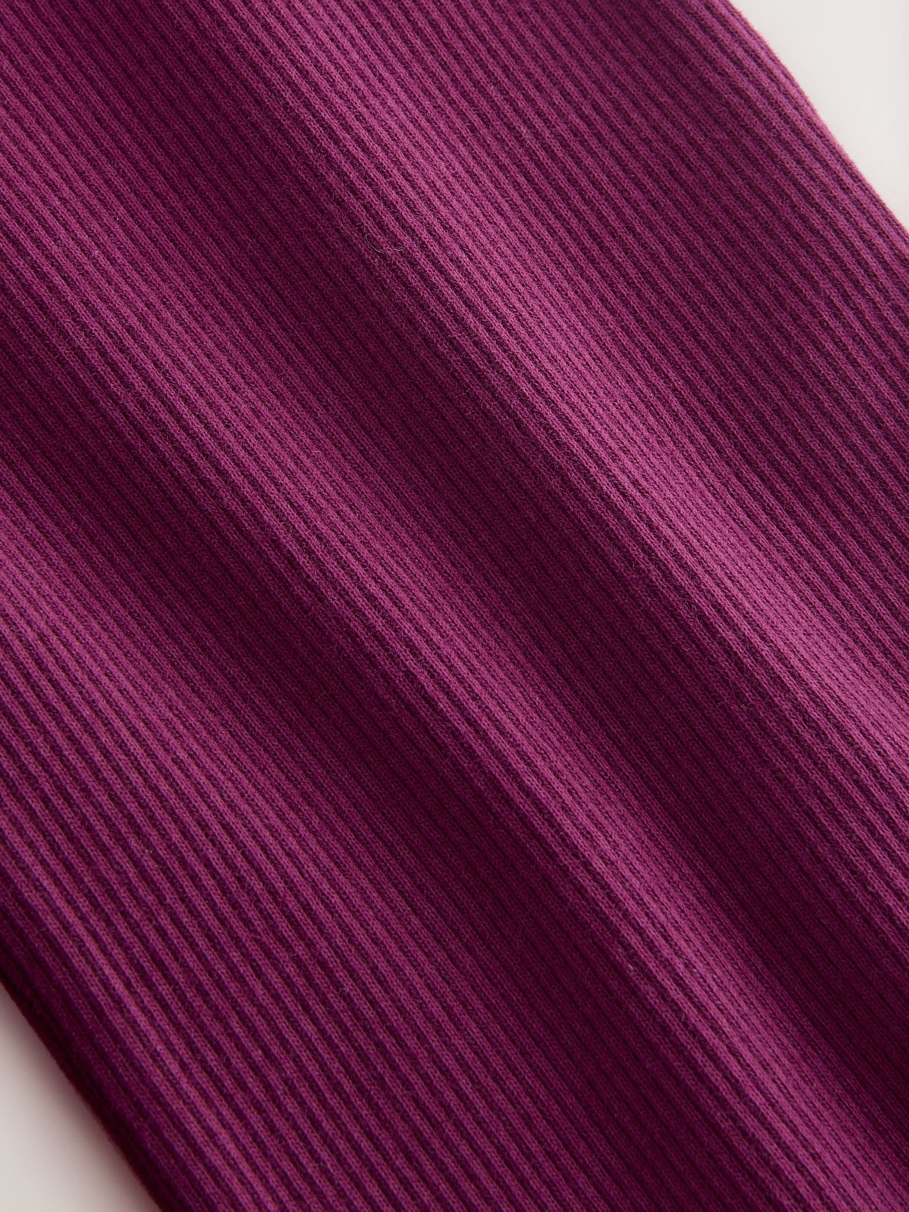 Burgundy Red Ribbed Flare Leggings (3mths-7yrs) image 10