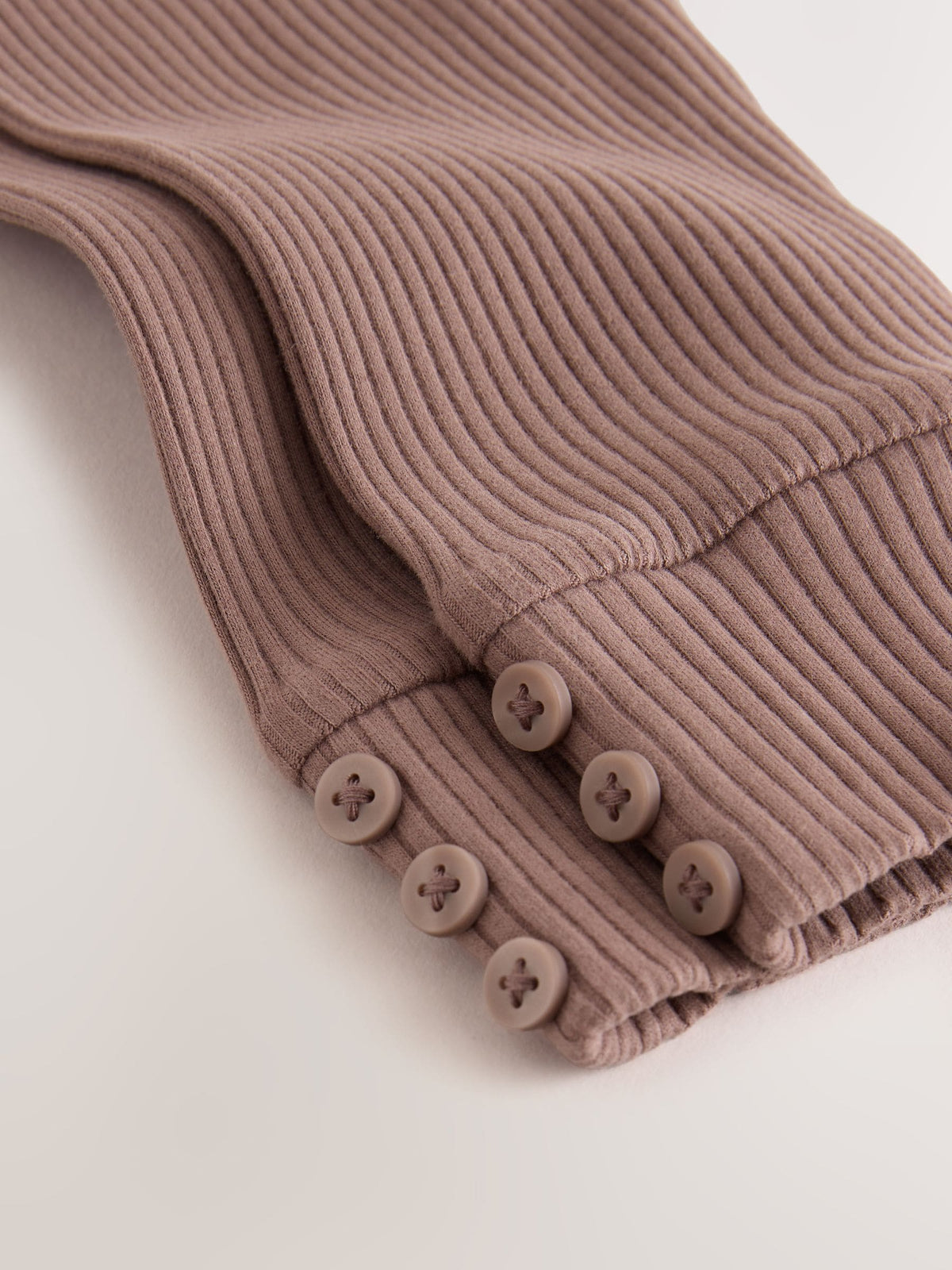 Dsiney Kidz - Chocolate Brown Ribbed Button Cuffed Leggings (3mths-7yrs) image 7