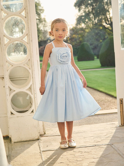 Dsiney Kidz - Angel & Rocket Blue Allegra Corsage Scallop Swing Dress image 1