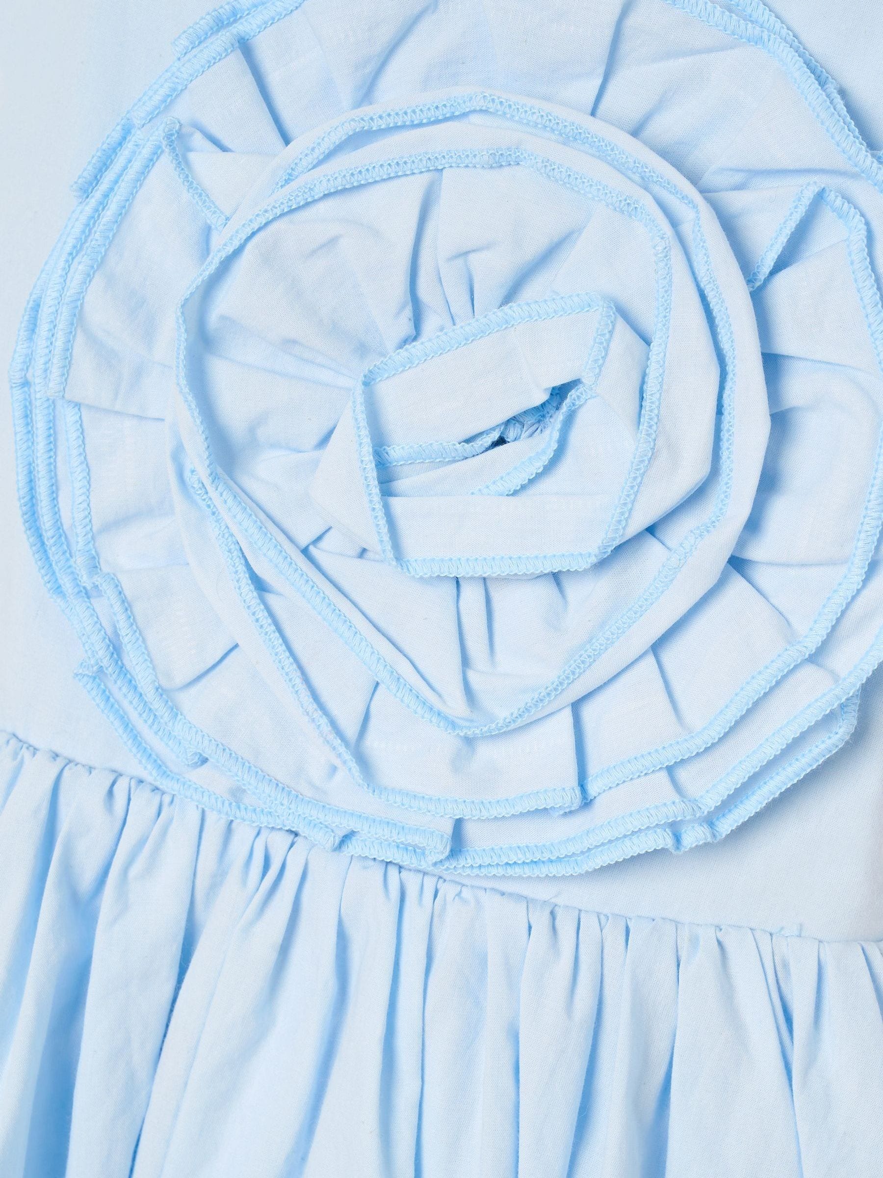 Angel & Rocket Blue Allegra Corsage Scallop Swing Dress image 6