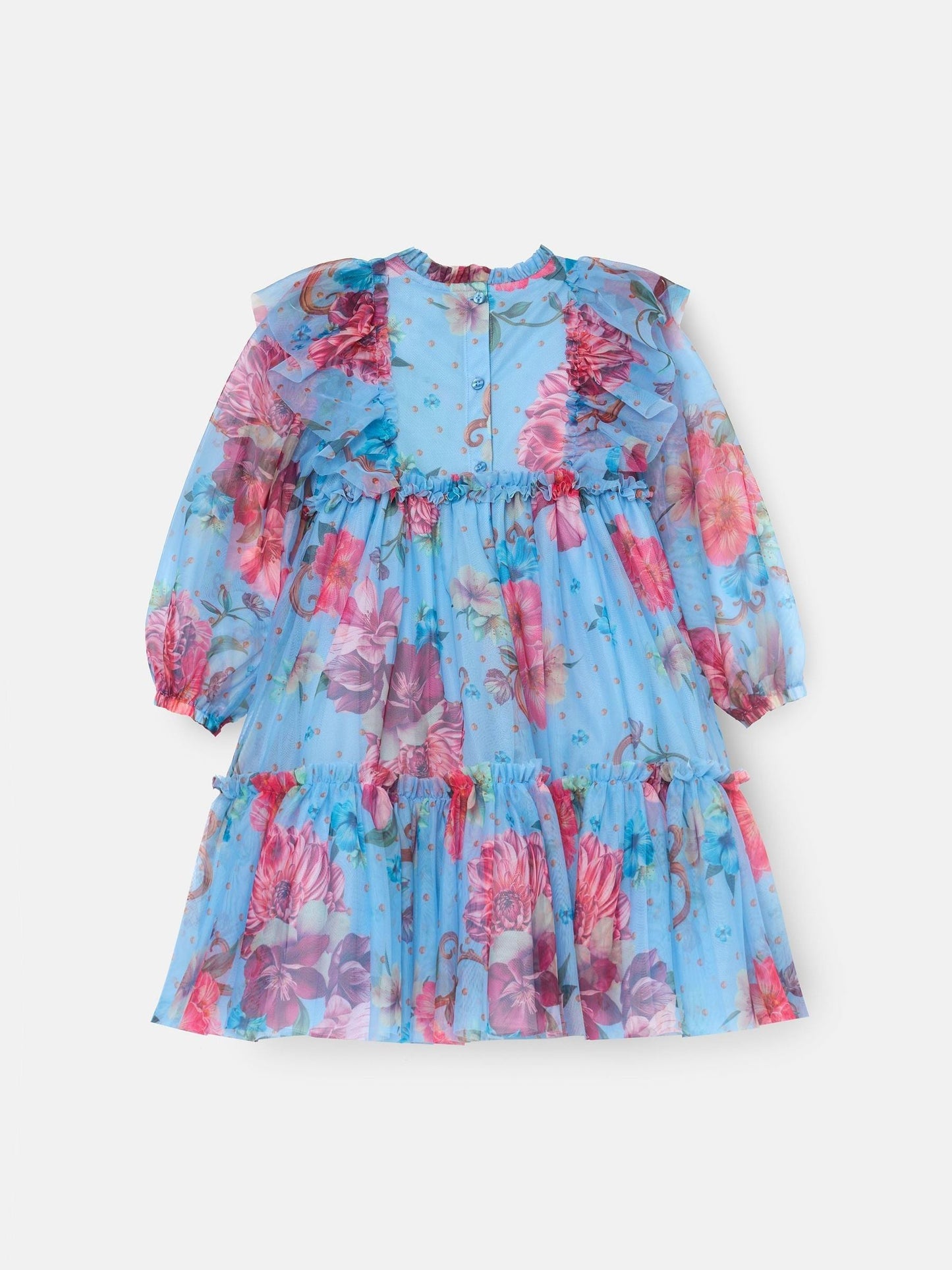 Angel & Rocket Blue Alessia Floral Print Mesh Dress image 7