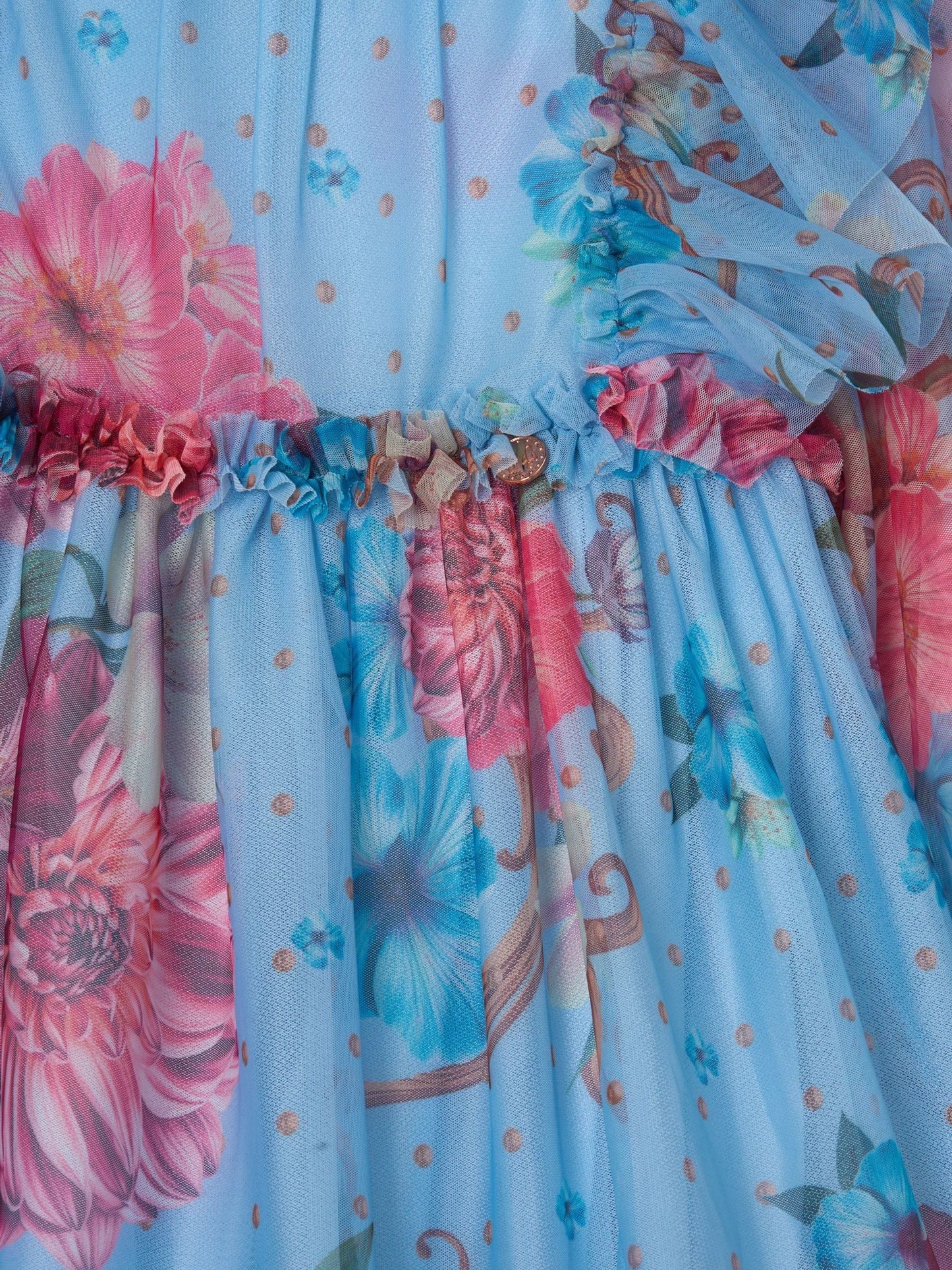 Angel & Rocket Blue Alessia Floral Print Mesh Dress image 8