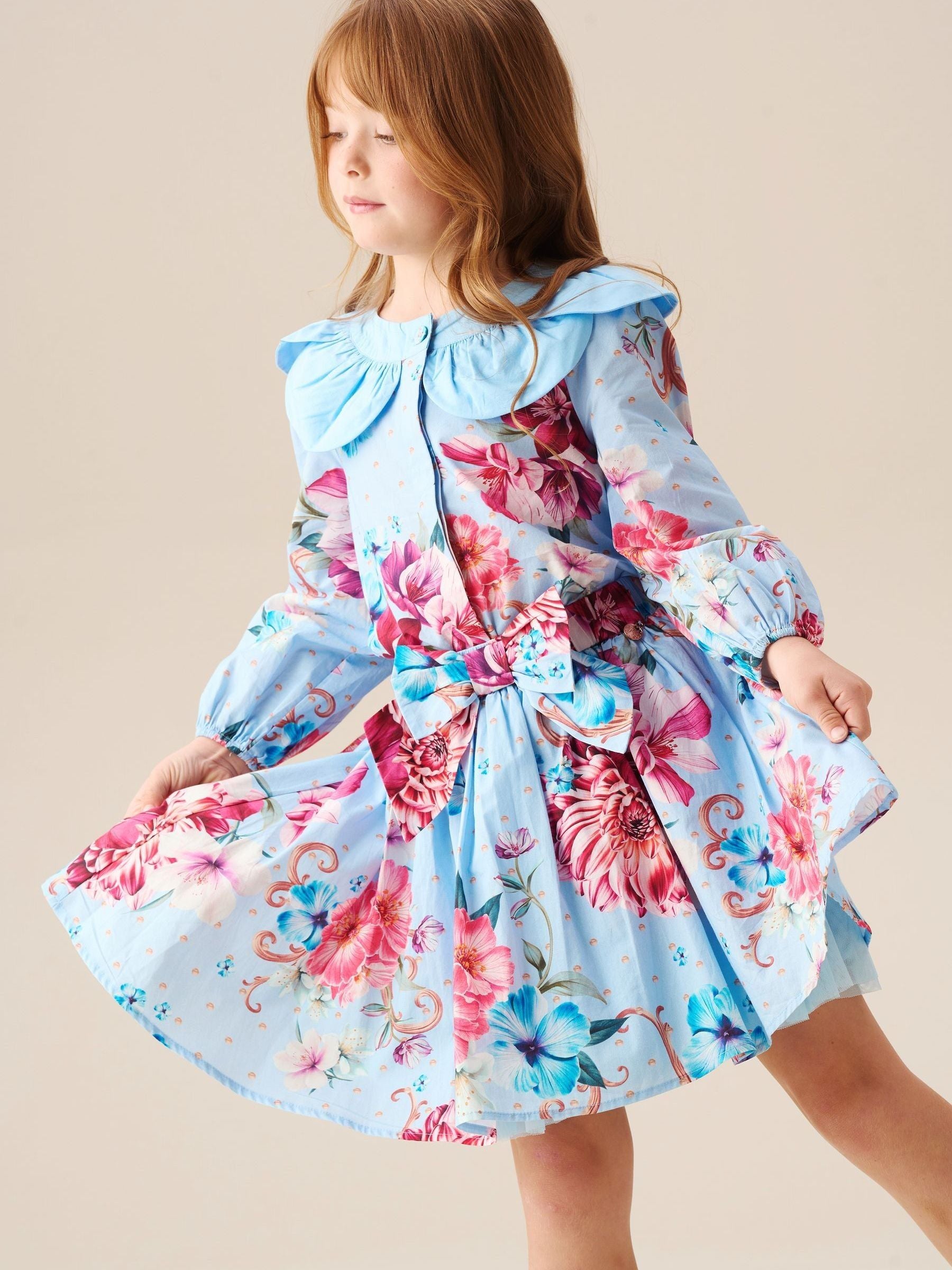 Dsiney Kidz - Angel & Rocket Blue Darcy Blue Print Petal Collar Top image 2