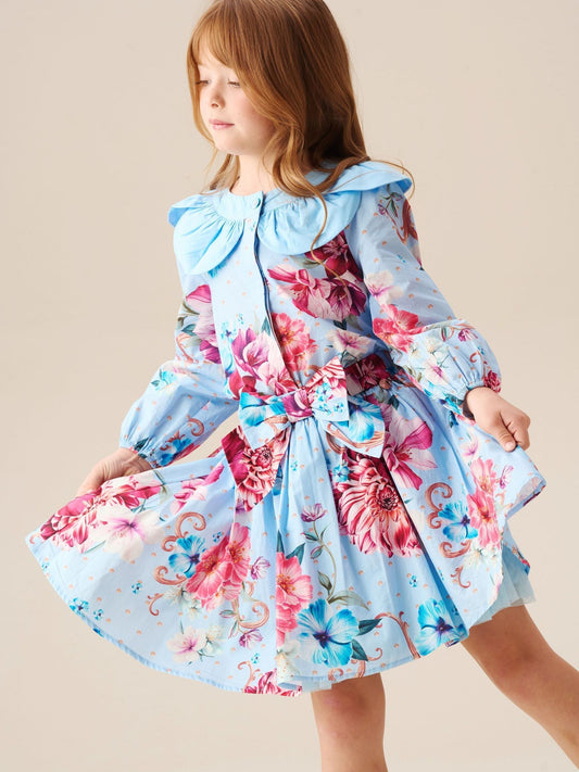 Dsiney Kidz - Angel & Rocket Blue Darcy Blue Print Petal Collar Top image 2