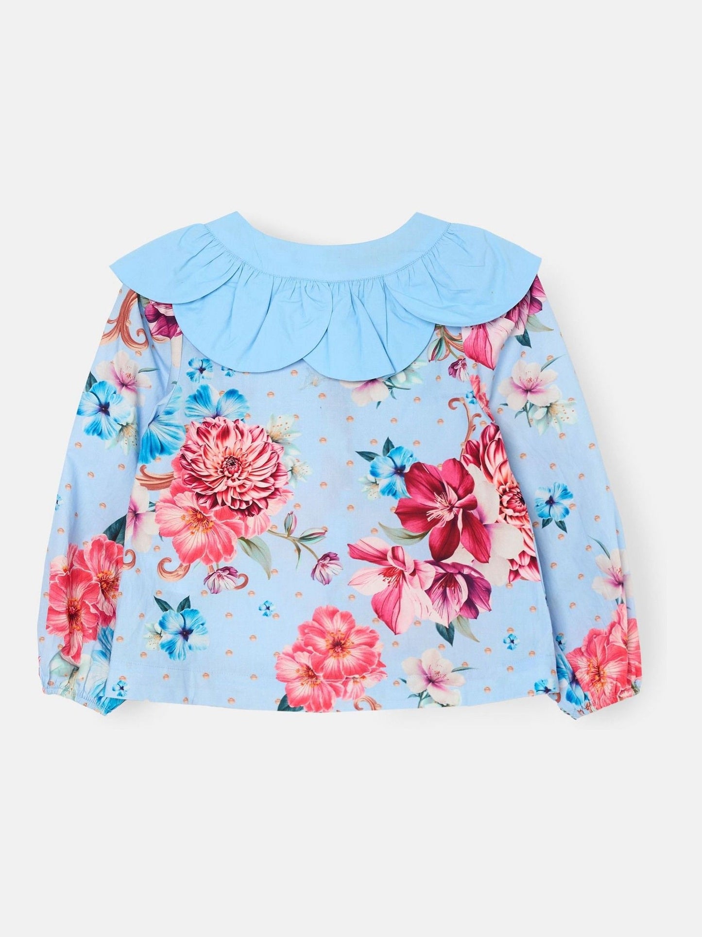 Dsiney Kidz - Angel & Rocket Blue Darcy Blue Print Petal Collar Top image 7