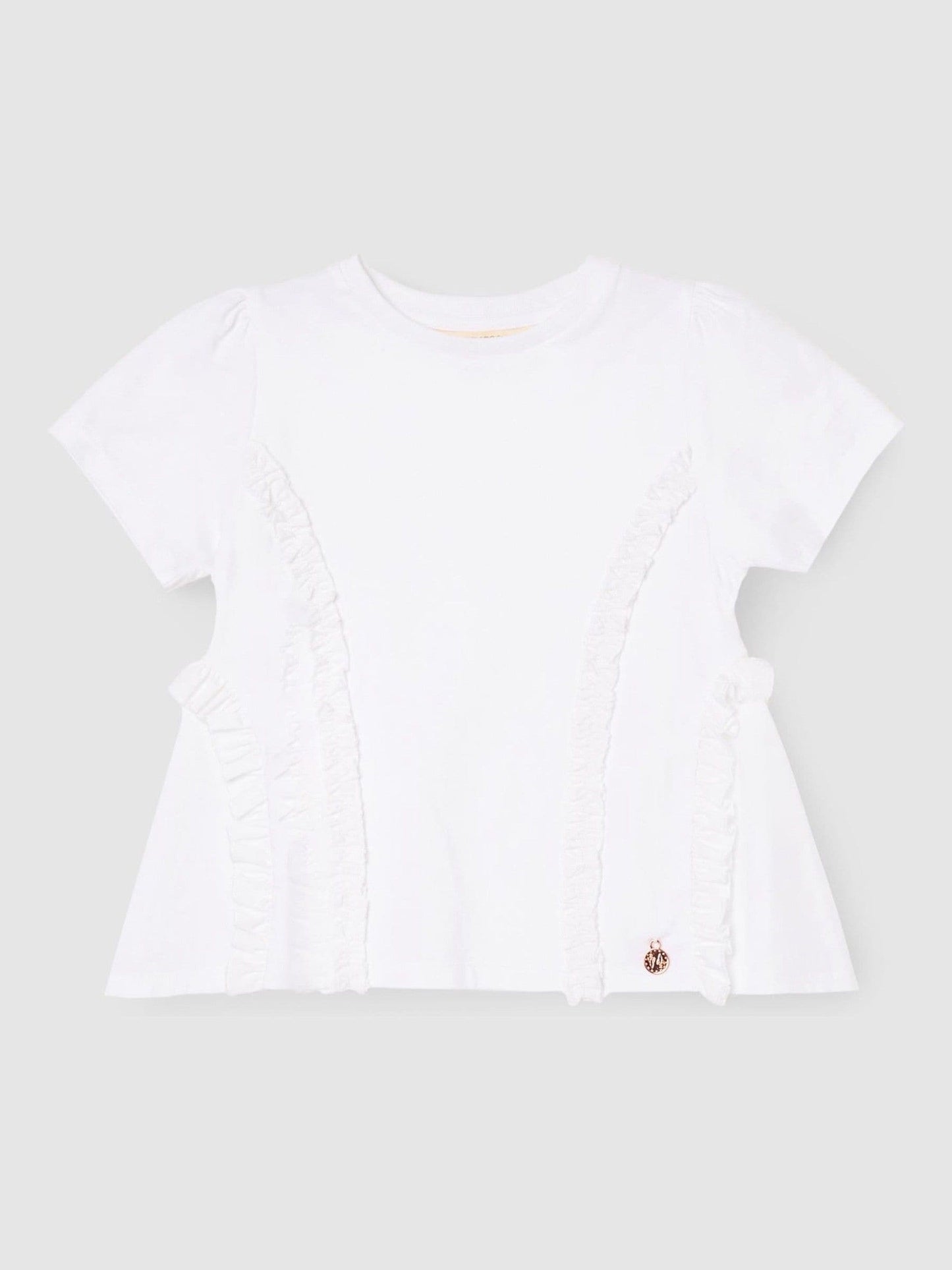 Dsiney Kidz - Angel & Rocket White Pippa Woven Peplum Ruffle T-Shirts image 4