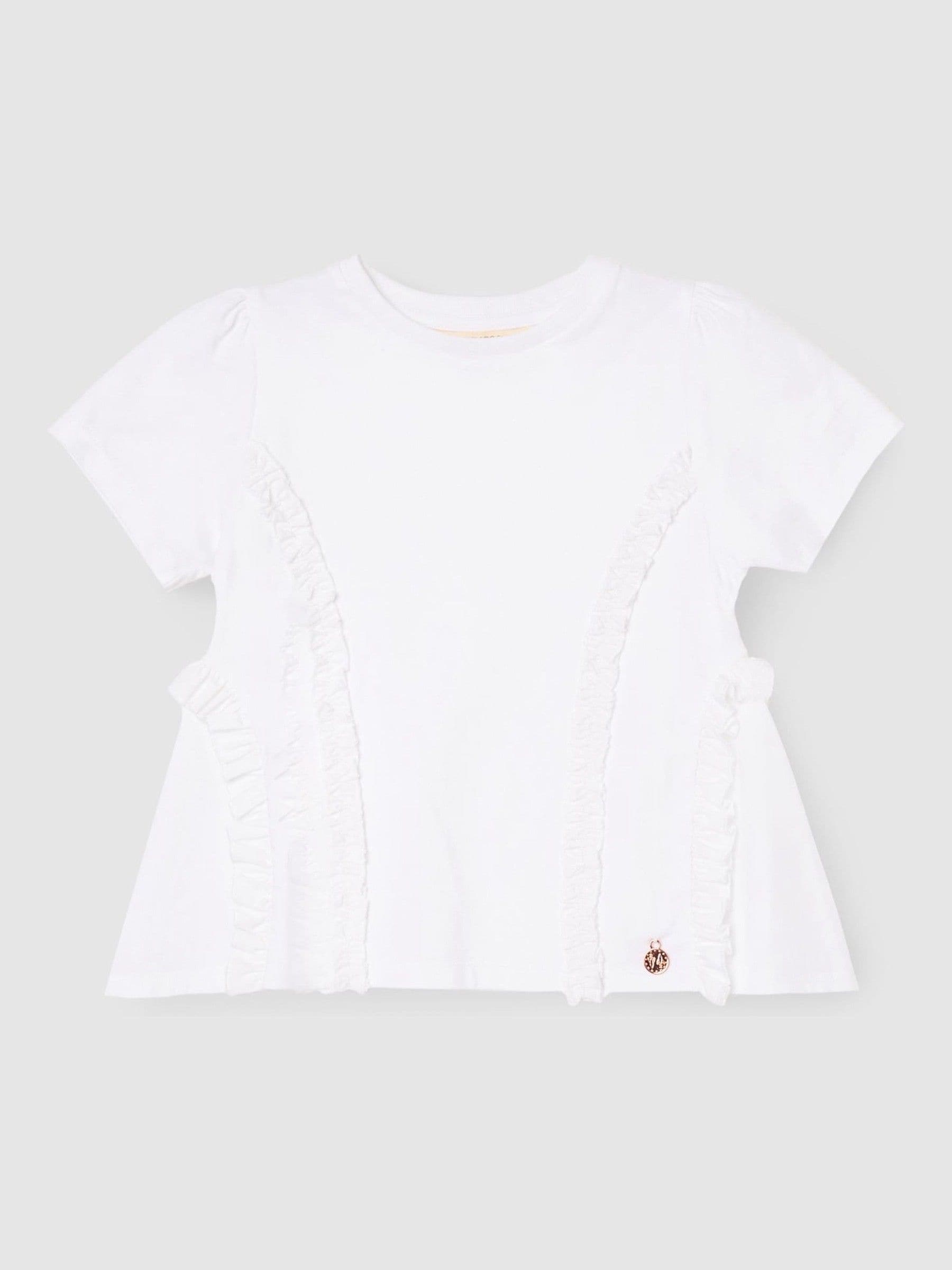 Dsiney Kidz - Angel & Rocket White Pippa Woven Peplum Ruffle T-Shirts image 4