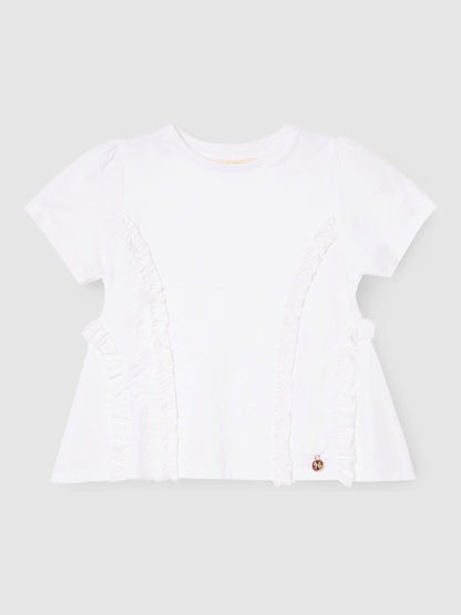Dsiney Kidz - Angel & Rocket White Pippa Woven Peplum Ruffle T-Shirts image 4