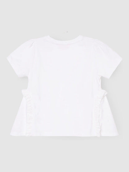 Dsiney Kidz - Angel & Rocket White Pippa Woven Peplum Ruffle T-Shirts image 5