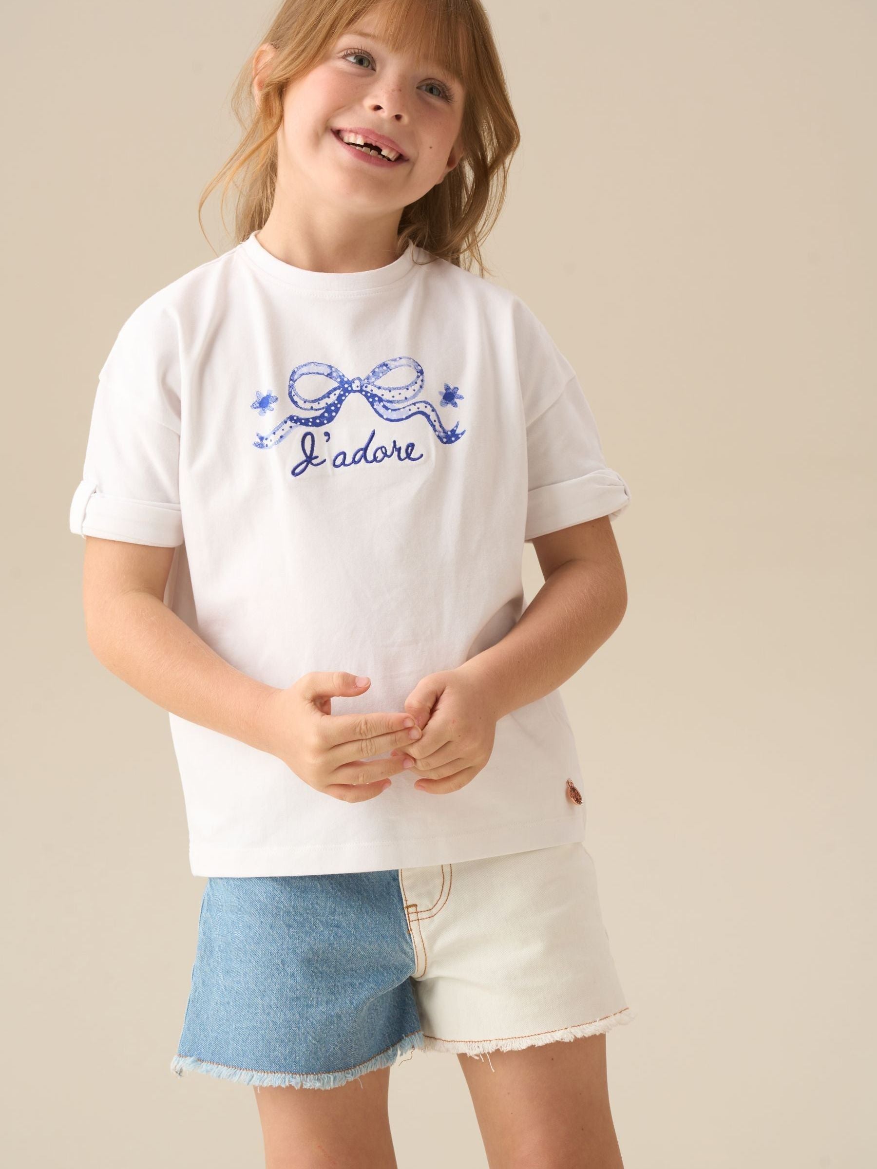 Dsiney Kidz - Angel & Rocket White Joanie Floral Placement Print T-Shirt image 3