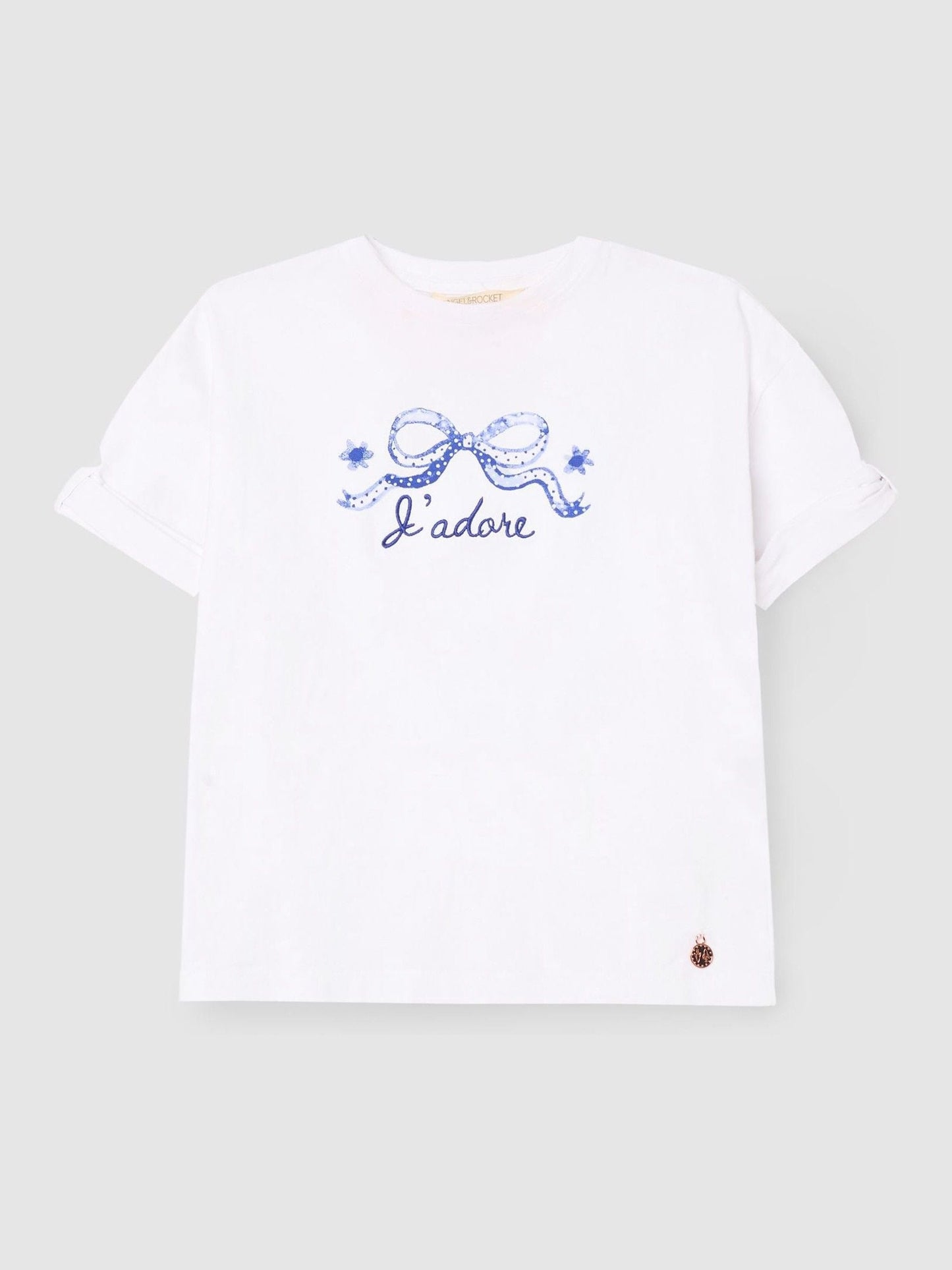 Dsiney Kidz - Angel & Rocket White Joanie Floral Placement Print T-Shirt image 4