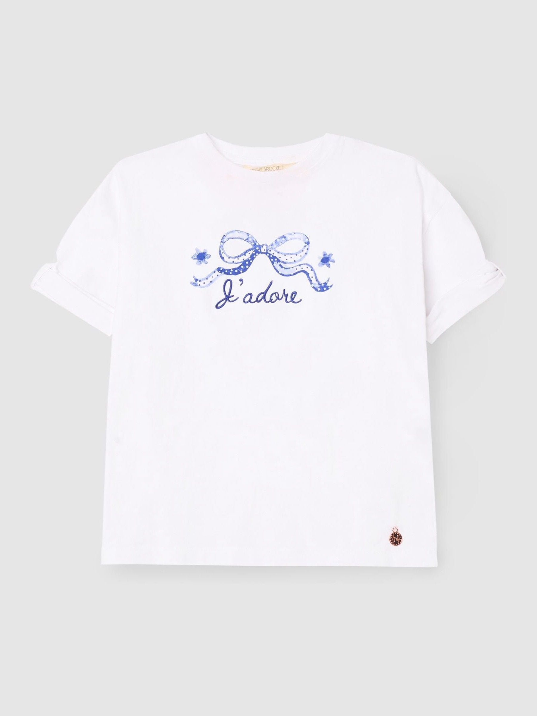 Dsiney Kidz - Angel & Rocket White Joanie Floral Placement Print T-Shirt image 4