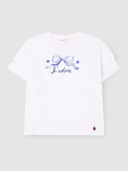 Dsiney Kidz - Angel & Rocket White Joanie Floral Placement Print T-Shirt image 4