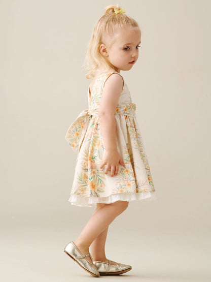 Angel & Rocket Yellow Seren Printed Tie Waist Dress image 4