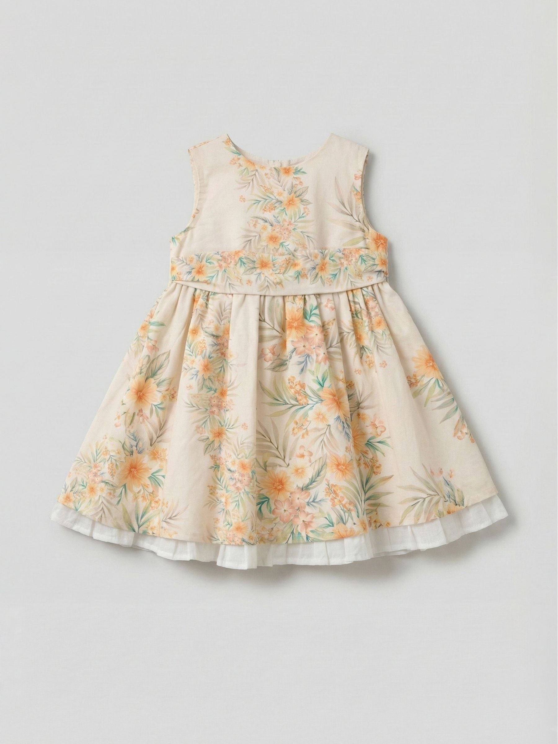 Angel & Rocket Yellow Seren Printed Tie Waist Dress image 5