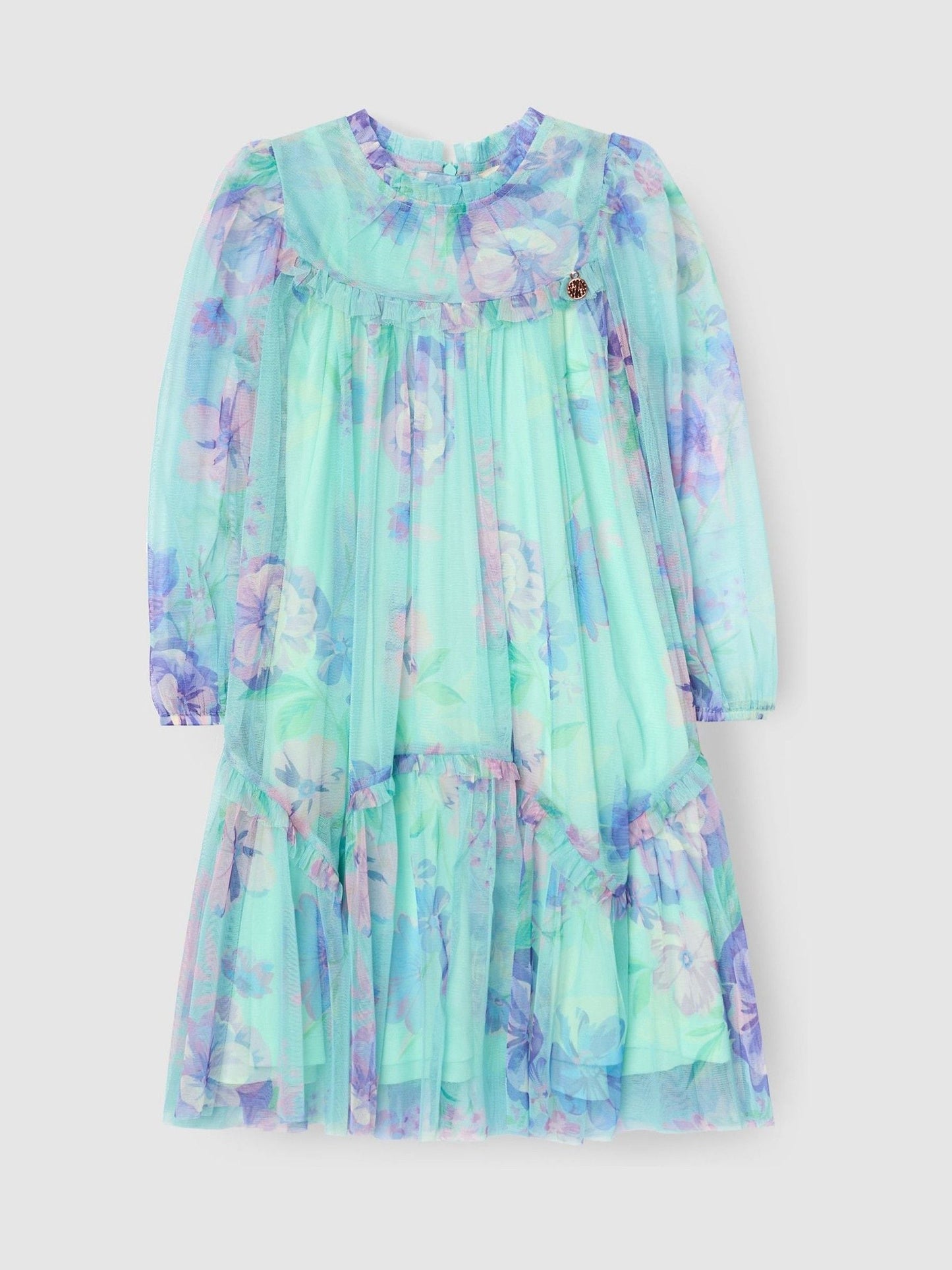 Angel & Rocket Green Beatrice Mesh Frill Dress image 6