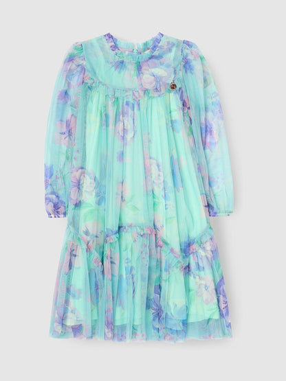 Angel & Rocket Green Beatrice Mesh Frill Dress image 6