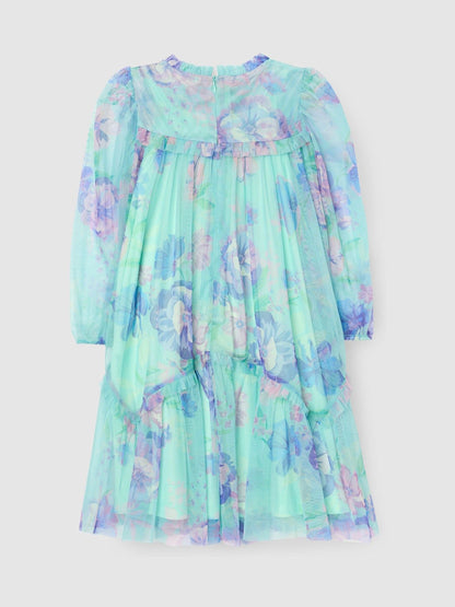 Angel & Rocket Green Beatrice Mesh Frill Dress image 7