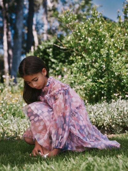 Angel & Rocket Pink Cara Printed Swing Mesh Dress image 2