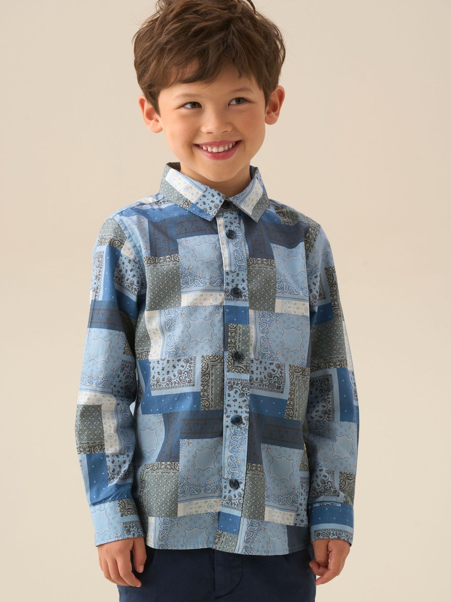 Dsiney Kidz - Angel & Rocket Blue Bodhi Printed Chambray Shirt image 1