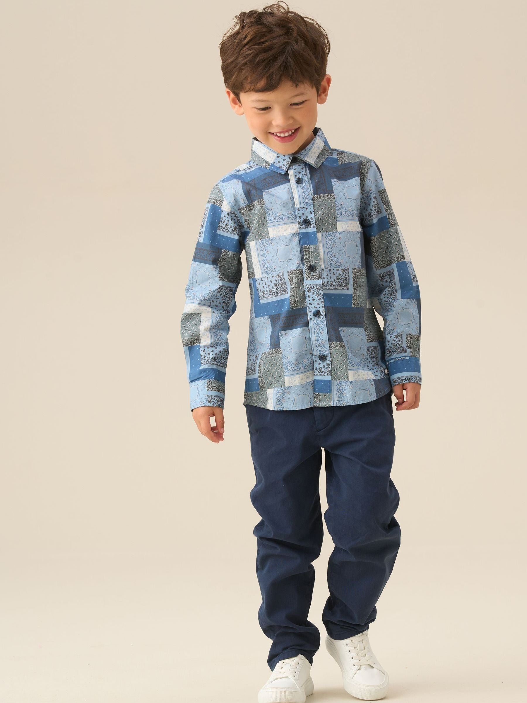 Dsiney Kidz - Angel & Rocket Blue Bodhi Printed Chambray Shirt image 2