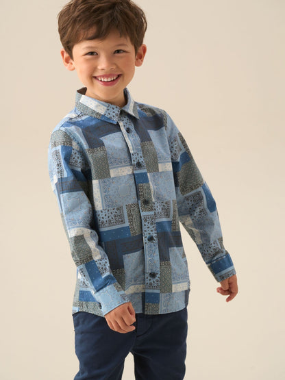 Dsiney Kidz - Angel & Rocket Blue Bodhi Printed Chambray Shirt image 4