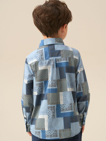 Dsiney Kidz - Angel & Rocket Blue Bodhi Printed Chambray Shirt image 5